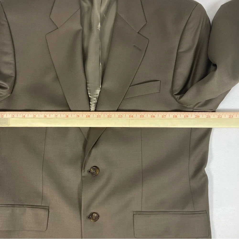 Chaps by Ralph Lauren Blazer Jacket Sz 40 R Wool / Cashmere  Beige Made Canada - Picture 7 of 13